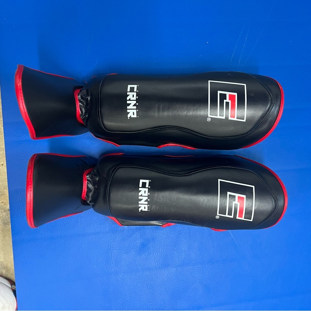 Combat corner shin guards kickboxing